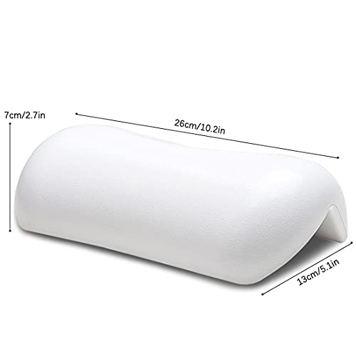 SPA Bath Pillow Non-slip Bathtub Headrest Soft Waterproof Bath Pillows with Suction Cups Easy To Clean Bathroom Accessories (1pc)
