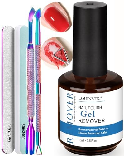 Gel Nail Polish Remover,Gel Remover for Nails No Need to Soak or Wrap, Quickly Remove Nail Polish in 2-5 Minutes, Professional Nail Remover Kit
