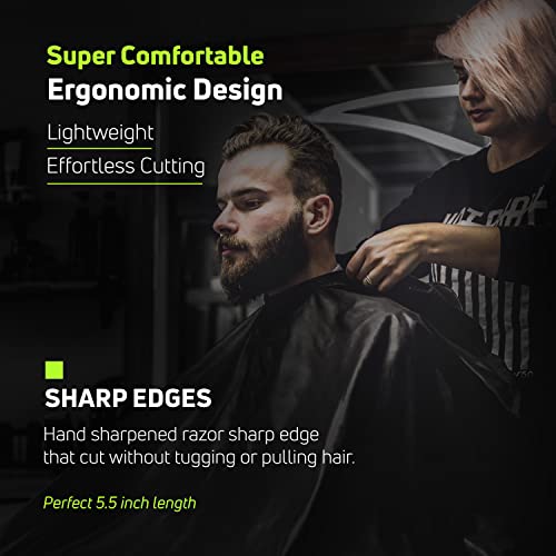 Suvorna 5.5" Hair Cutting Scissors Professional with Thinning Shears for Hair Cutting, Right Hand Professional Hair Scissors, Barber Shears Set, hair shears professional, 2 piece Hair Cutting Shears.