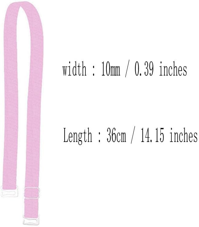 3 Pairs Adjustable Non-Slip Bra Straps Replacement for Women