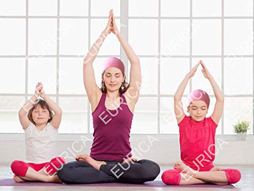 EUICAE Spa Headband Pack of 6 All Pink Sweat Head Towels - Non-slip, Stretchable, Washable Makeup Headbands for Face Wash, Facial Treatment, Sports