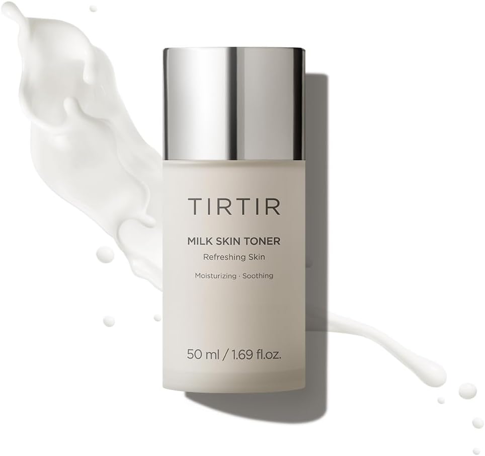 TIRTIR Milk Skin Rice Toner | Deep Moisturizing, Hydrating Toner for face, Niacinamide, Ceramide, Rice Bran Extract, Nature-Oriented Ingredients for Korean Skin Care, Vegan, 1.69 Fl Oz