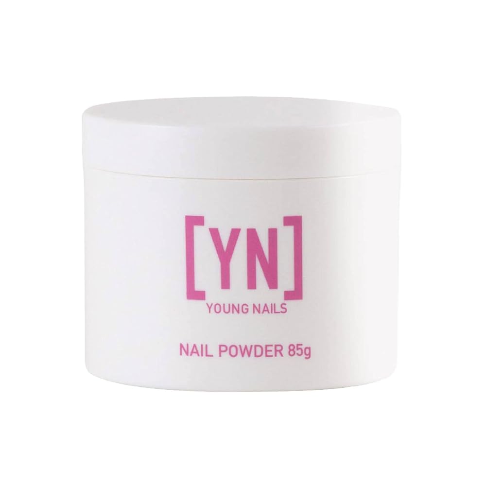 Young Nails Acrylic Core Powder - Self-Leveling Acrylic Nail Powder, Clear Nude Pink White Acrylic Powder for Nail Extenstion, Professional Grade, Superior Adhesion, Color - White, 85g