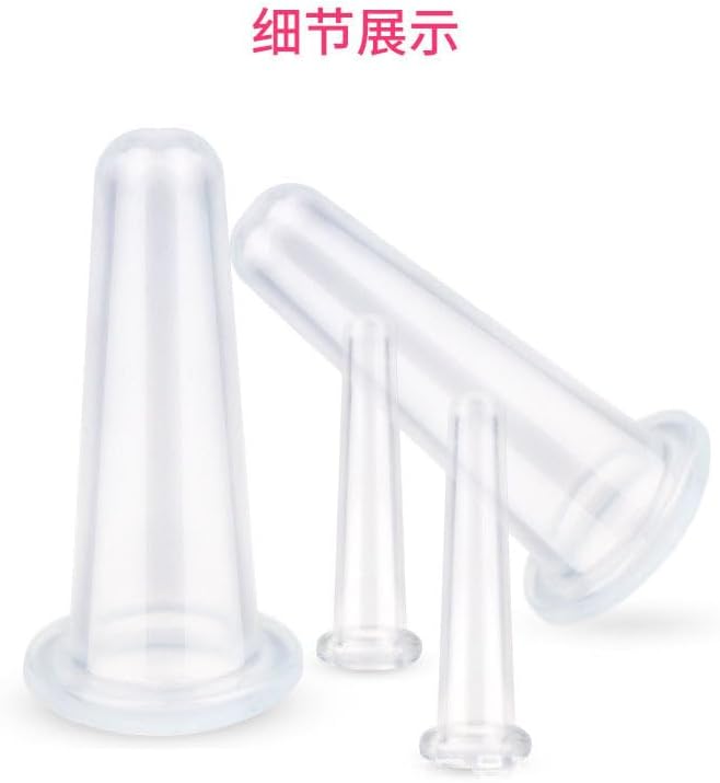 4Pcs Massage Cupping Set Silicone Mini Facial Cups Face Massager Helper Skin Care Neck Back Eyes Massaging Cup Safe to Use, Don't Worry About Burns Health Care Products (Purple)