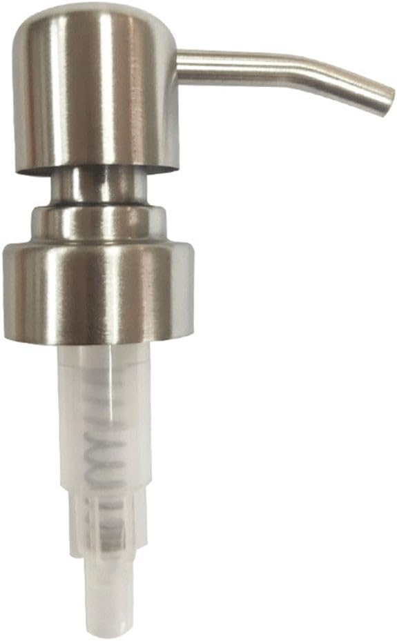 Metal Soap Dispenser Pump Head Replacement Pump for Your Soap or Lotion Dispenser, 304 Stainless Steel Replacement Pump for Liquid Hand Soap Dispensers(Satin Silver)