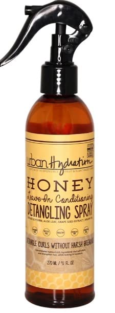 Urban Hydration Honey Health and Repair Hair Detangler | Sulfate, Paraben and Dye Free, Detangles, Prevents Breakage, Tames Frizz, and Repairs Damage for Smooth and Shiny Hair, 9.1 Fl Ounces