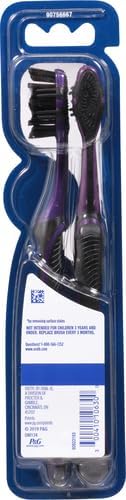 Oral-B Charcoal Toothbrushes, Medium 2ct (Pack of 2)