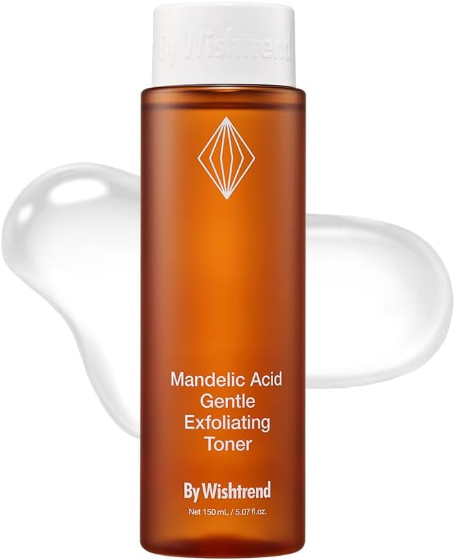 [BY WISHTREND] Mandelic Acid 5% Skin prep Water, Gentle Skin Korean exfoliator for face, Aha Bha Toner, Ideal for Sensitive Skin (5.1 Fl Oz (Pack of 1))