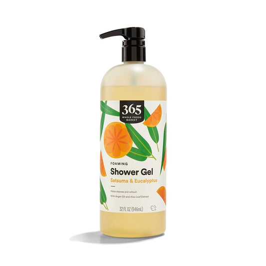 365 by Whole Foods Market, Foaming Shower Gel, Satsuma & Eucalyptus, 32 Fl Oz