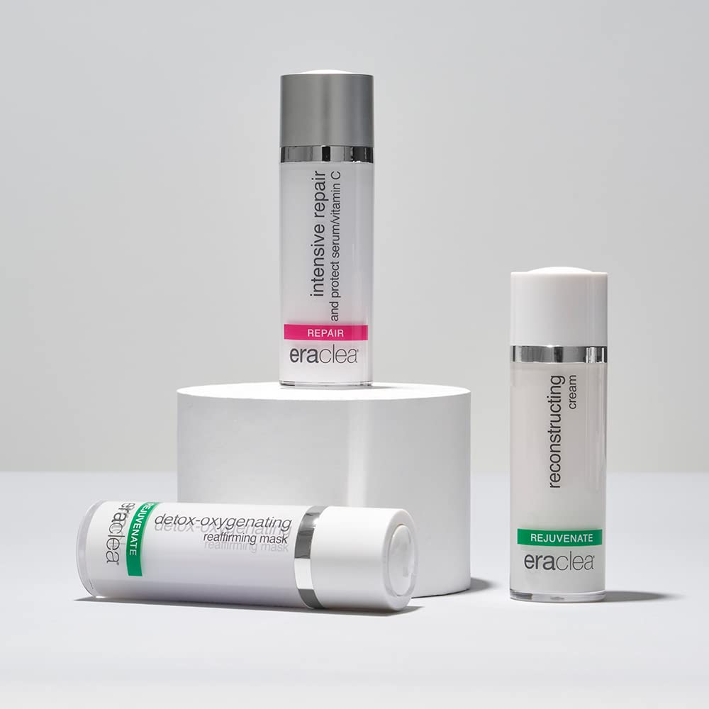 eraclea Intensive Repair & Protect Vitamin C Serum with Hyaluronic Acid, Argireline and Peptides, Anti-Aging Face Serum, Minimizes Wrinkles and Revitalizes Skin for All Skin Types (1 fl oz)