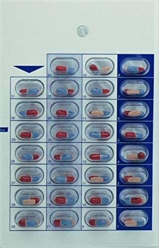 24 Cards 24 Blisters for 31 Day Monthly Cold Seal Pill Storage, Summer Camps, Pharmacists, Cargivers (24)