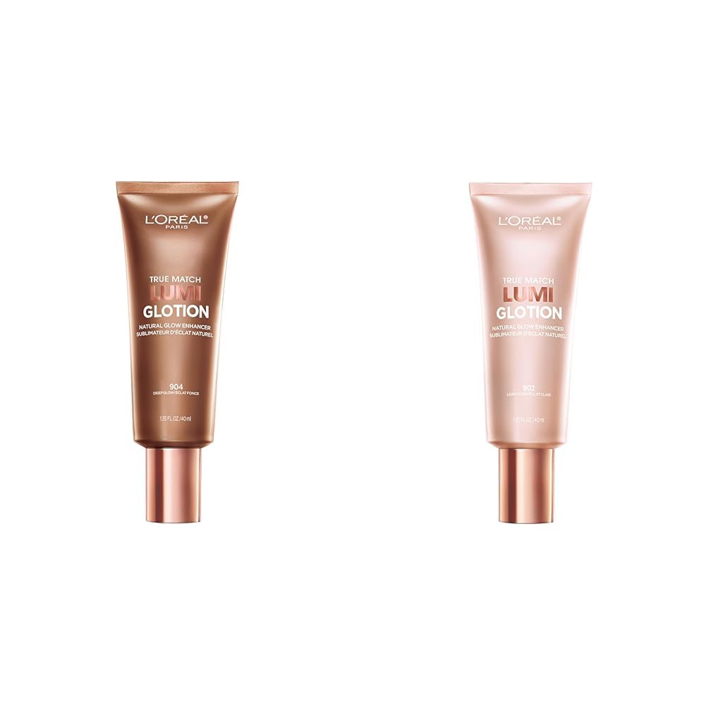 L’Oréal Paris Lumi Glotion Deep and Light Bundle, Highlighter and Bronzer For Radiant Glow, Pack of 2