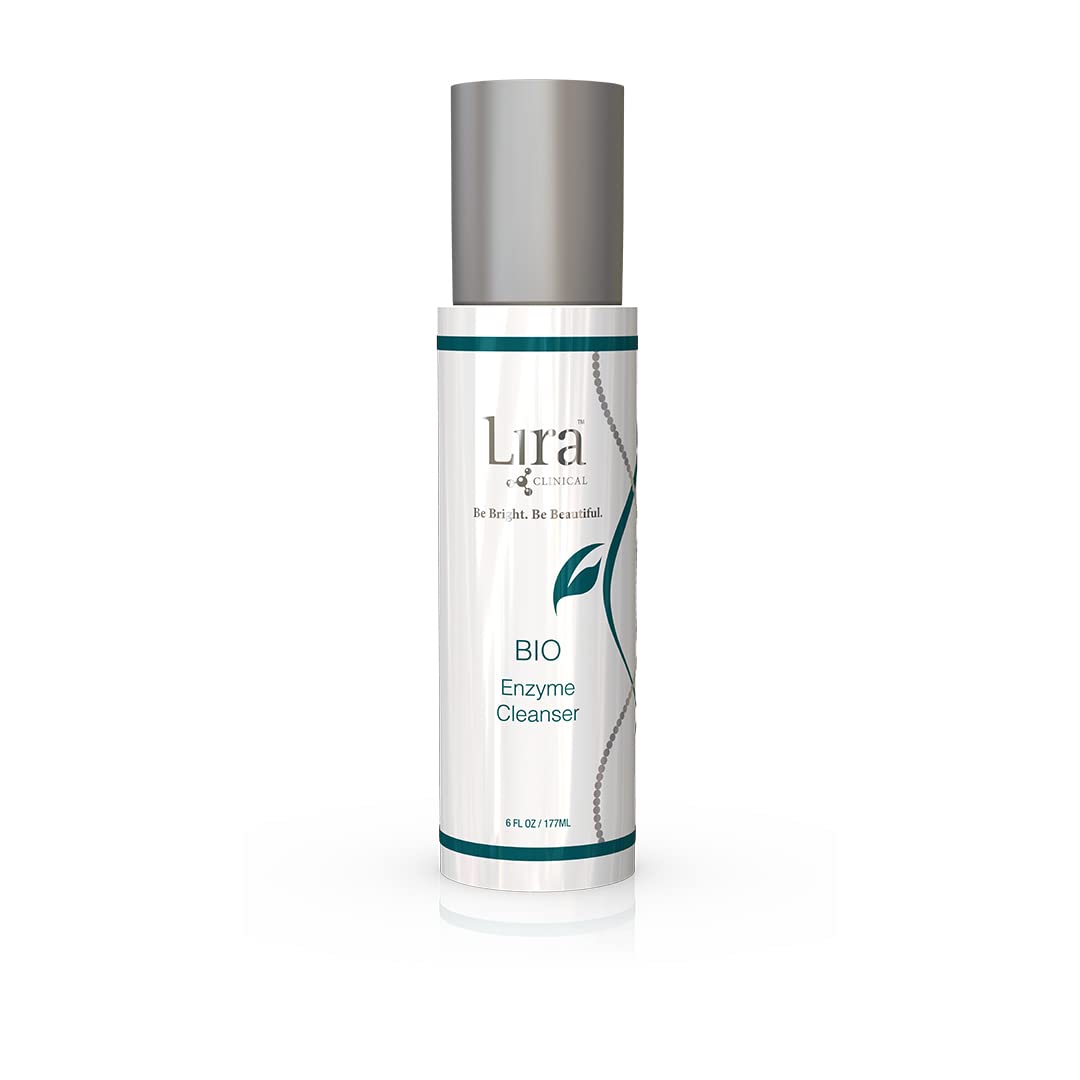 Lira Clinical BIO Enzyme Cleanser for Oily Skin Control - Papaya Enzyme Gel Face Wash - Hydrophilic Exfoliating Facial Cleanser - Deep Cleansing Skincare with Resurfacing and Hydrating Care - 6 Oz