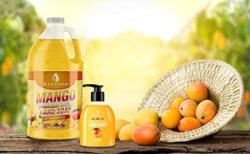 Antibacterial Hand Soap- Mango Scented Moisturizing Pearlized Liquid Hand Wash - Six 1/2 Gallon (64 oz.) Bulk Refill Jugs [Case of Six (384 oz)]. Mango Scented. Non-Toxic. Made In The USA