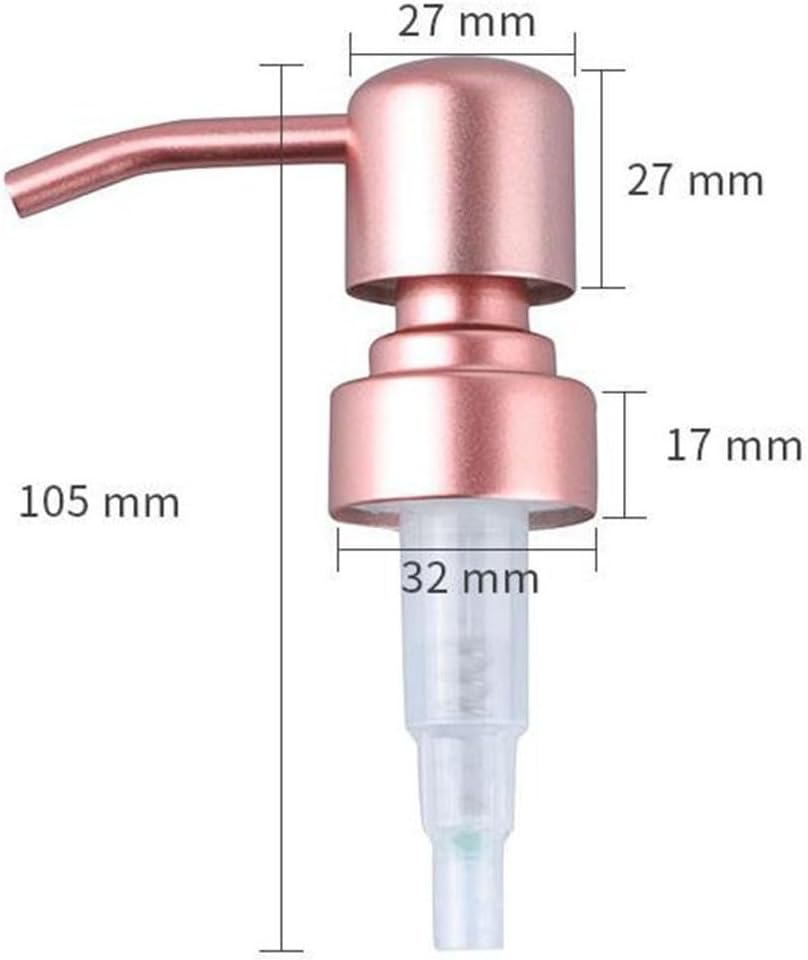 Metal Soap Dispenser Pump Head Replacement Pump for Your Soap or Lotion Dispenser, 304 Stainless Steel Replacement Pump for Liquid Hand Soap Dispensers(Rose Gold)