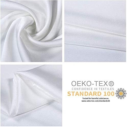 100% Mulberry Silk Pillowcases Set of 2 for Hair and Skin and Super Soft and Breathable King Size Nature Silk Pillowcases (King, White)