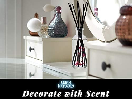 Urban Naturals Amber & Lavender Reed Diffuser Scented Sticks Set | (Awaken + Renew) Mind & Body Aromatherapy Collection | Essential Oil Botanical Diffusing Room Scent