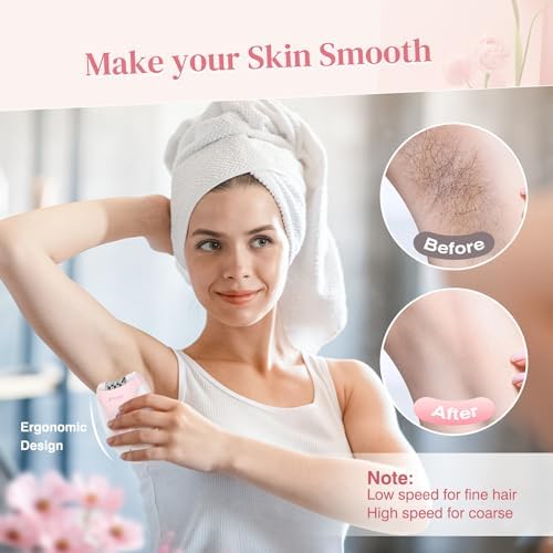 Epilator,Epilator for Women Facial Hair Removal Rechargeable,2 Speeds Hair Removal,Hair Removal Device with 36 Tweezers,Hair Removal for Women Legs/Face/Bikini/Arms,Womens Electric Shaver Smooth Skin