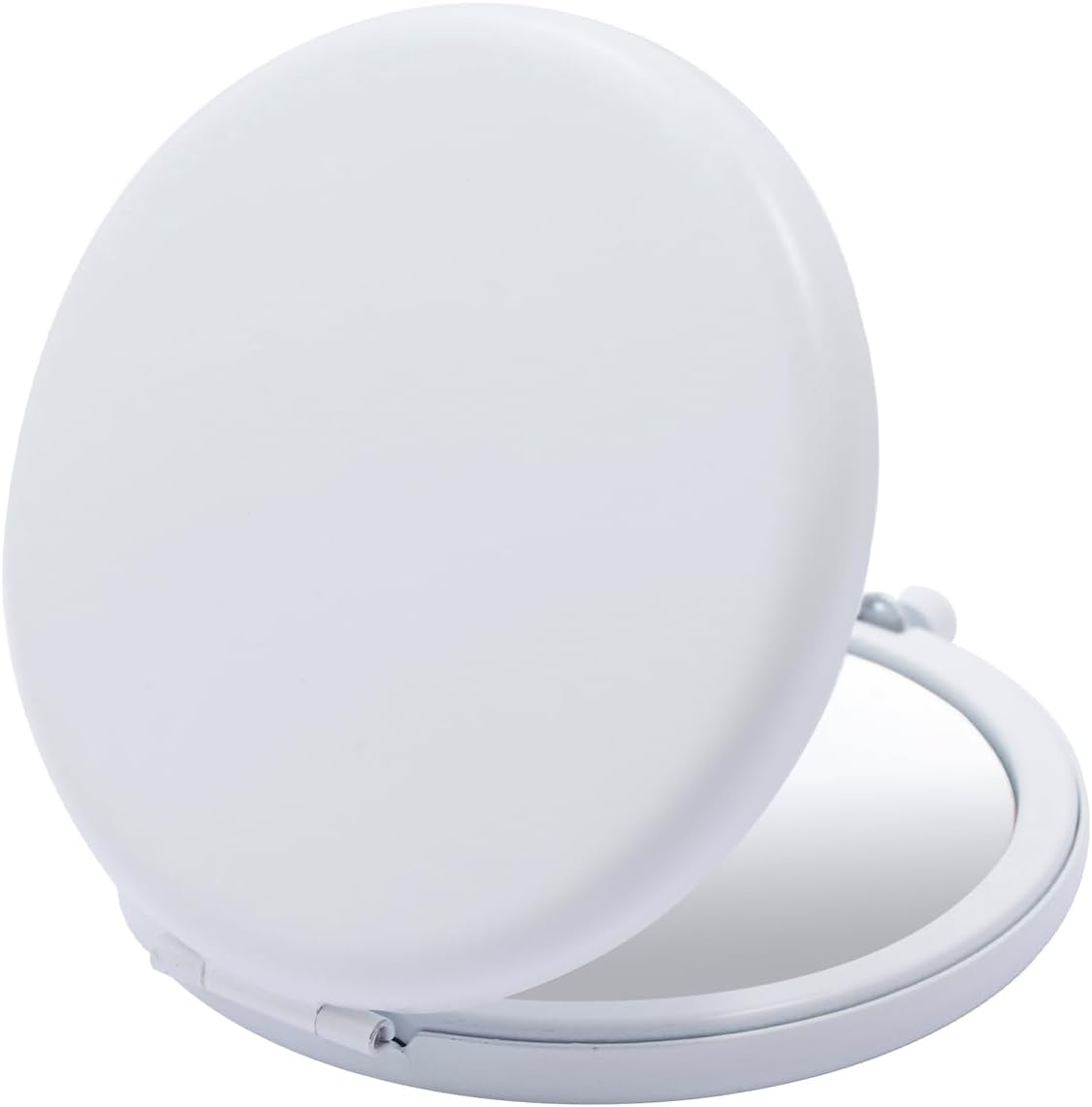 Compact Mirror, Pocket Travel Makeup Mirror for Purse, Metal Round Shell, 2-Sided 1X/2X Magnifying, Portable, Folding, Handheld, White,12 Pack