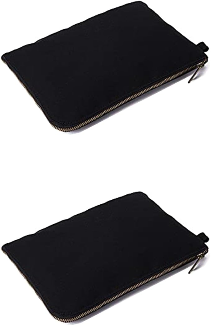 Zipper Pouch Storage Bag Simple and Stylish Women's Cosmetic and Travel Bag (Black-improved-2)