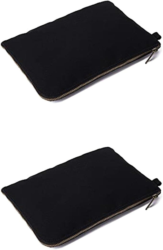 Zipper Pouch Storage Bag Simple and Stylish Women's Cosmetic and Travel Bag (Black-improved-2)