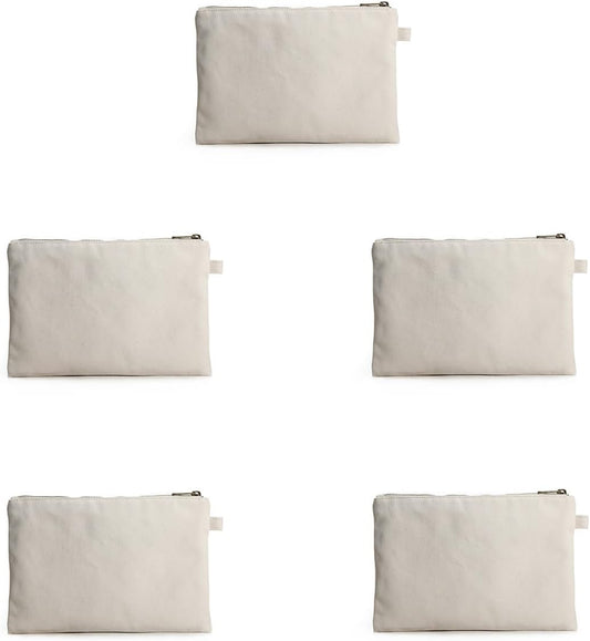 Zipper Pouch Storage Bag Simple and Stylish Women's Cosmetic and Travel Bag (Beige-basic-5)