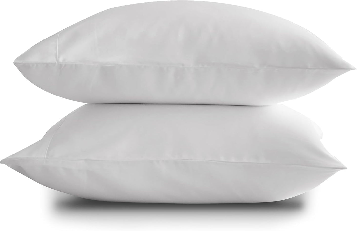 DOZ by SIJO Pillowcase Set, 100% Viscose derived from Organically Grown Bamboo, Buttery Soft, Silky, Breathable, Cooling, Oeko-TEX, High GSM, 2-Pack, Envelope Closure (Queen, Snow)