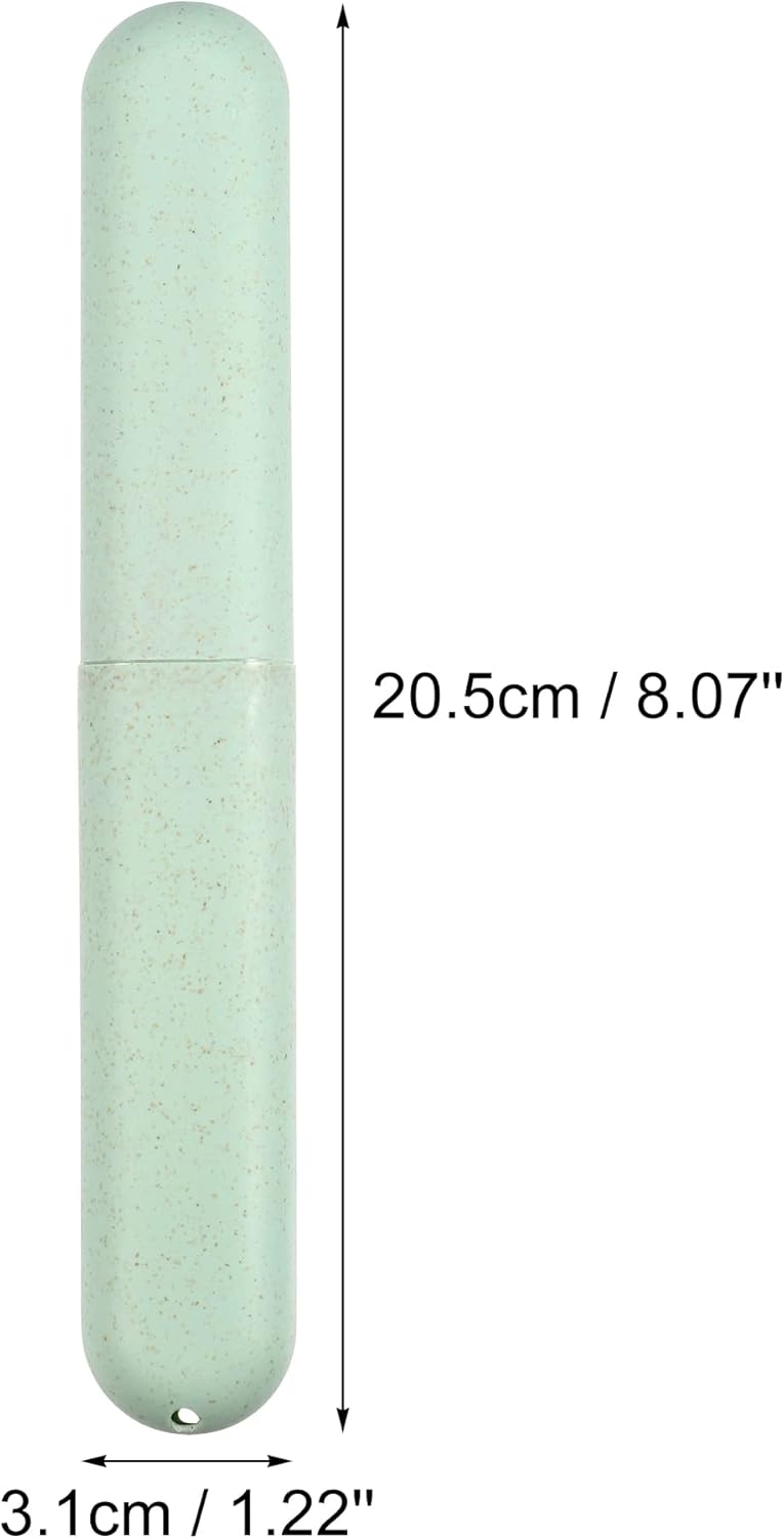 VOCOSTE 1pcs, Traveling Toothbrush Holders Case, PP Toothbrush Case for Travel Business, Green, 8.07''x1.22''x0.83''