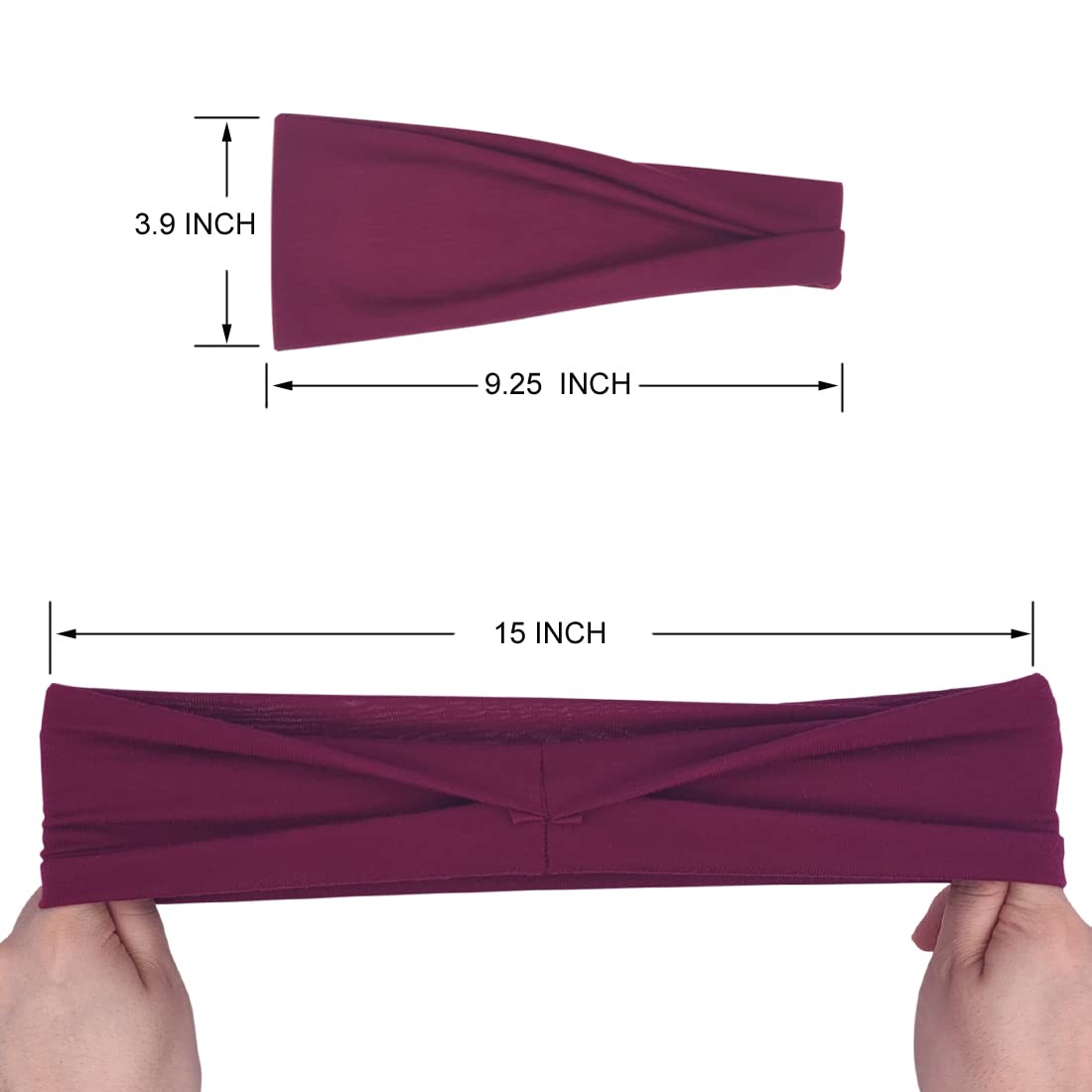 Fashion Headbands For Women Wide Headband Yoga Workout Head Bands Hair Accessories Band 6 Pack