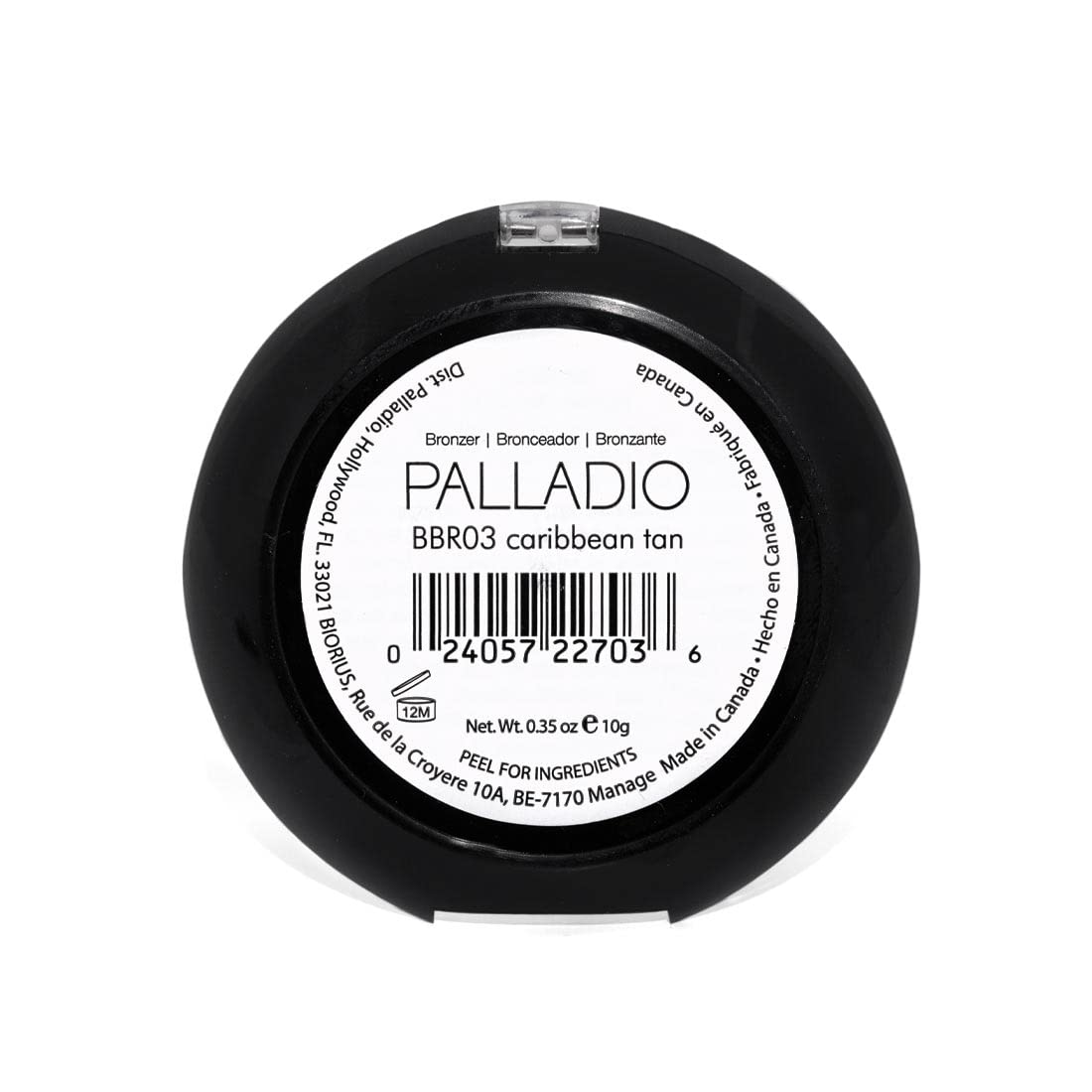 Palladio Baked Bronzer, Highly Pigmented and Easy to Blend, Shimmery Bronzed Glow, Use Dry or Wet, Lasts all day long, Provides Rich Tanning Color Finish, Powder Compact, Caribbean Tan