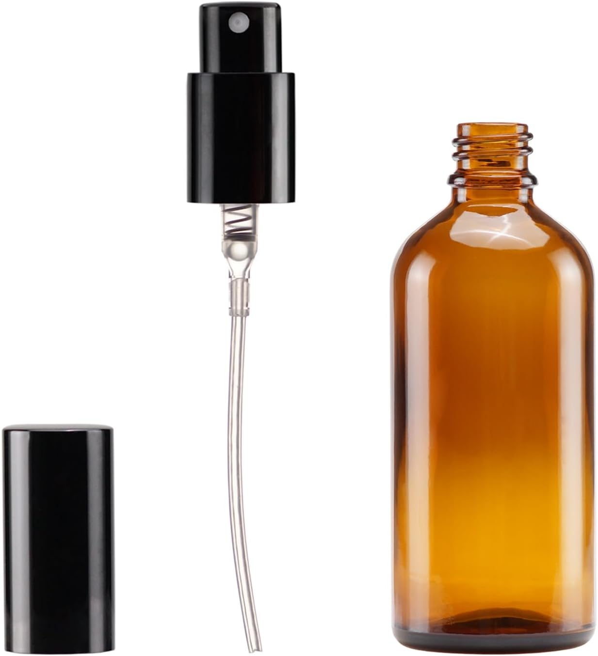 YIZHAO Amber Glass Spray Bottles 4oz, with Small Fine Mist Spray, Metal Cap, Refillable for Essential Oil,Travel,Cleaning,Perfume,Aromatherapy,Makeup – 9 Pcs