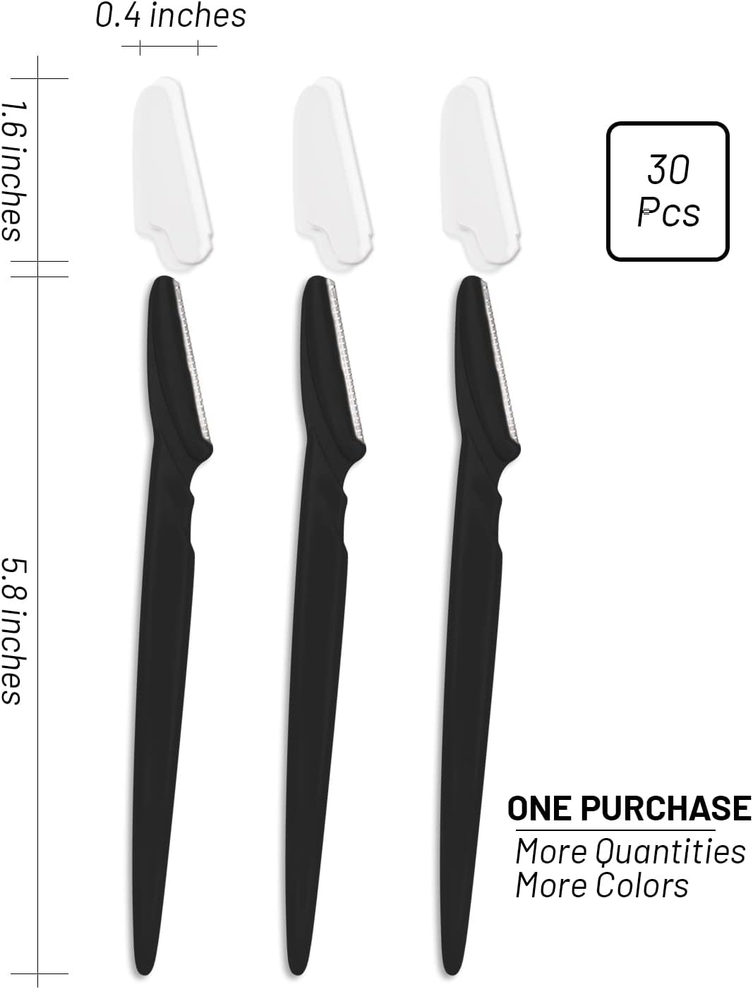 MoHern Dermaplaning Tool for Face, 30 Pcs Dermaplane Razor for Face, Multipurpose Face Razors for Women and Men, Black