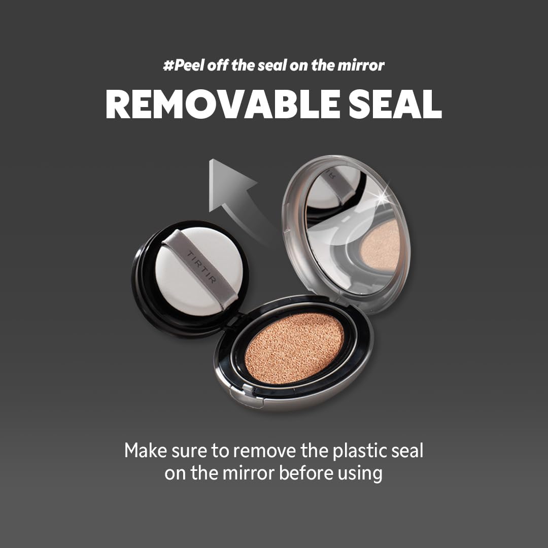 [*Mini Size*] TIRTIR Aura Glow Silver Cushion | Korean Cushion Foundation, (#33N Macchiato, 0.15 Fl Oz)