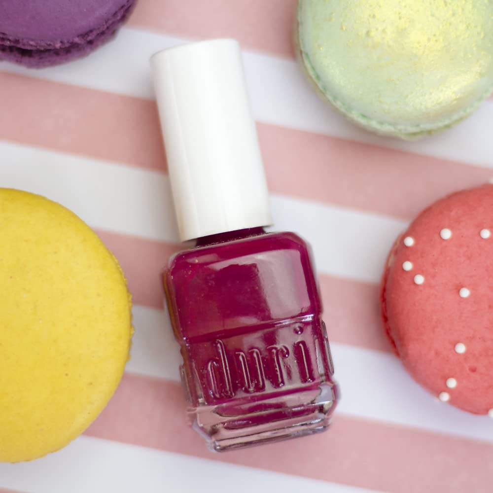 duri Nail Polish, 741 Serendipity, Attractive Maroon Red, Full Coverage, Shiny Finish, Quick Drying, Lasting, Easy to Apply, 0.45 Fl Oz