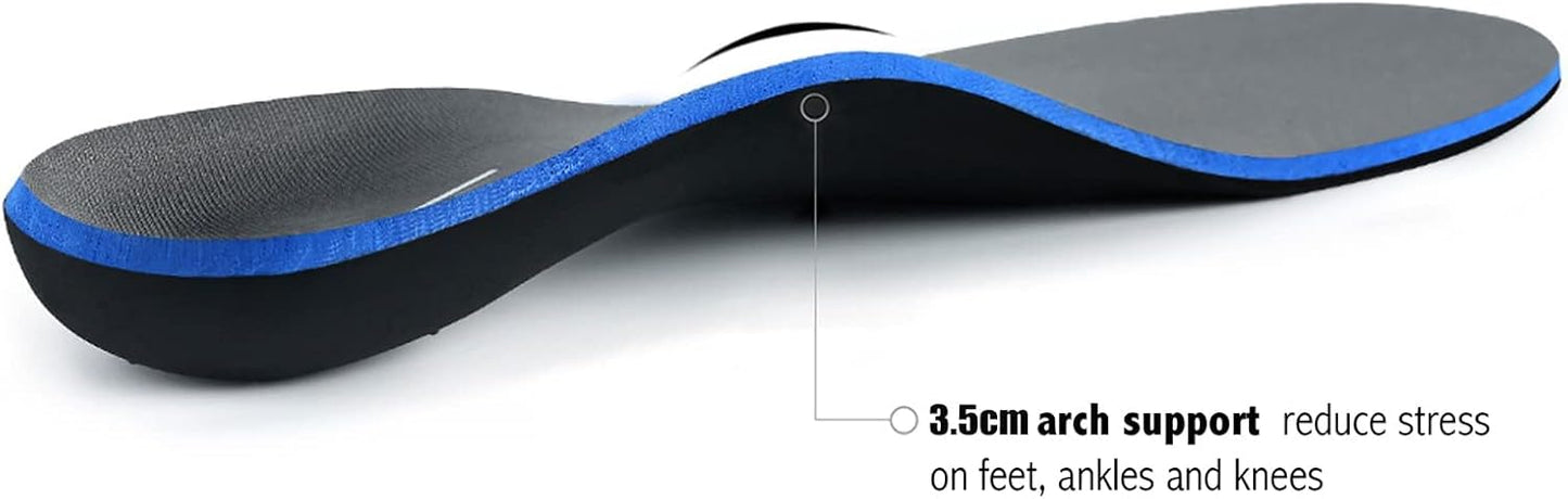 Plantar Fasciitis Feet Insoles Arch Supports Orthotics Inserts Relieve Flat Feet, High Arch (Mens 6-6 1/2 | Womens 8-8 1/2)