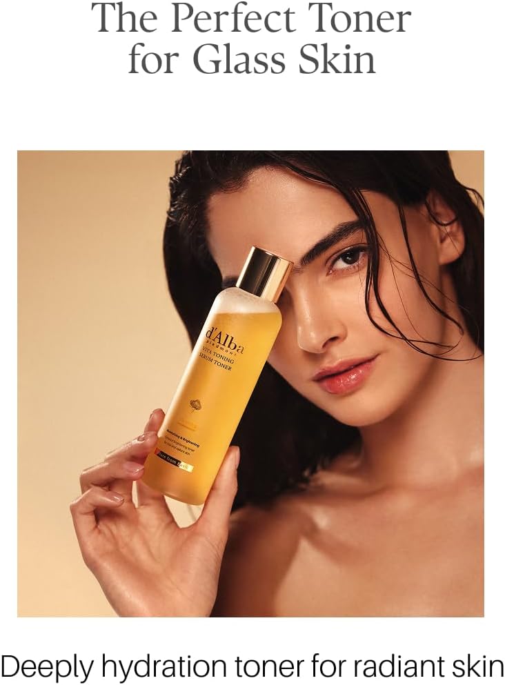 d'alba Piedmont White Truffle Vita Toning Serum Toner, Glass Skin with Double Vitamin Skincare, Face Moisturizer, (6.08fl. oz)