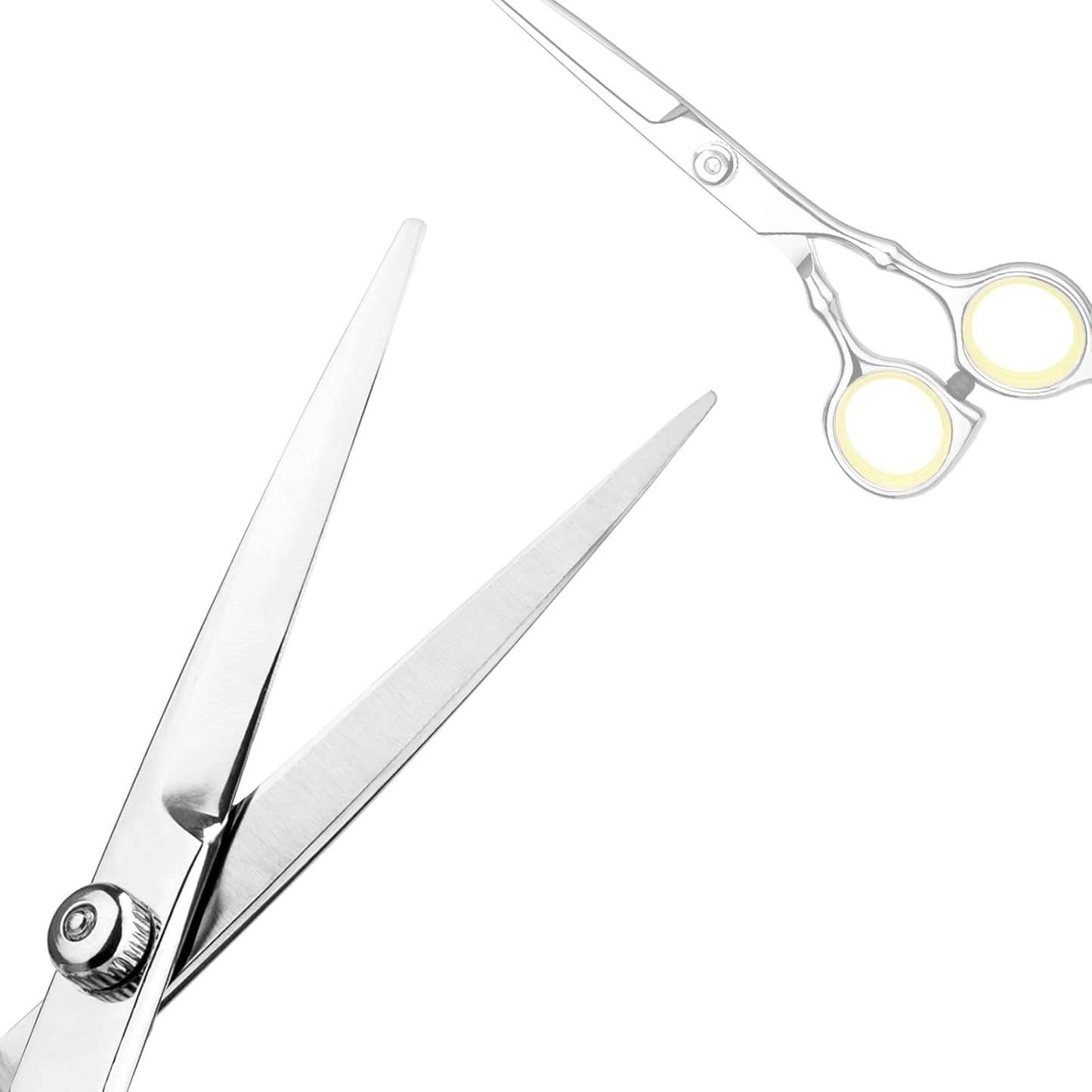 Hair Cutting Scissors Professional Home Haircutting Barber Salon Thinning Shears Kit with Comb and Case for Men/Women Yellow