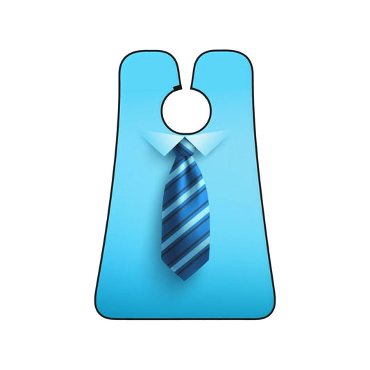 Blue Tie Beard Bib Apron, Beard Hair Catcher For Men Shaving, Waterproof With Suction Cups