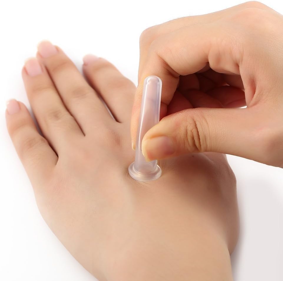 4Pcs Transparent Massage Cupping Set Silicone Mini Facial Cups Face Massager Helper Skin Care Neck Back Eyes Massaging Cup