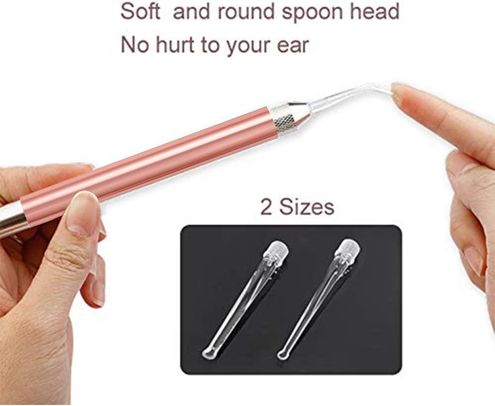 POZILAN Ear Picker Tweezers with LED Light - 8 Pack Ear Wax Removal Tool Cleaner Kit for Kids and Adults, Earwax Spoon Digger & Tweezers for Ear Cleaning Tool Gift Set