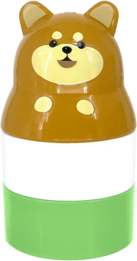 Sunscreen Applicator, Green Dog Refillable Roll on Sponge Sunscreen Holds 2.5fl oz for Kids Women Men Outdoor Mess Free Portable Travel