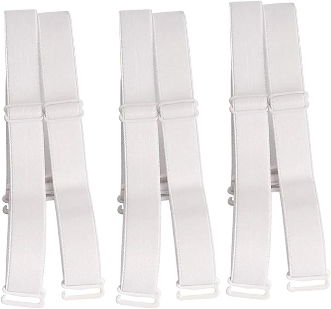 Magicmode 3 Pairs Bra Strap Replacement Elastic Adjustable Removable Multi Color