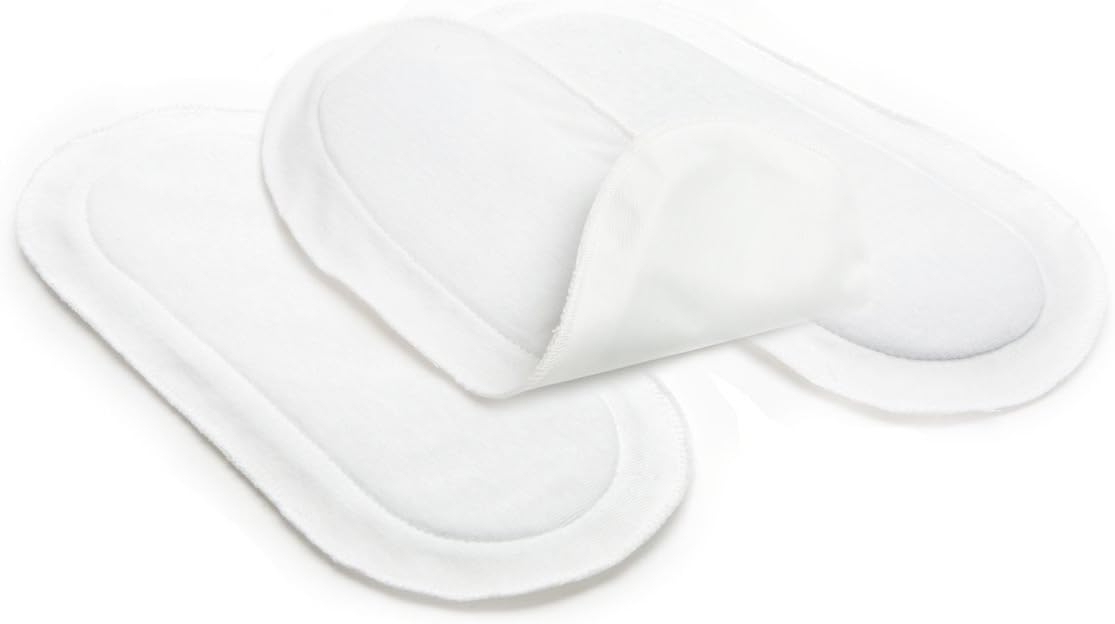 Comfort Finds Reusable Incontinence Liners - Unisex - Size 11" x 5" (Pack of 12, White)
