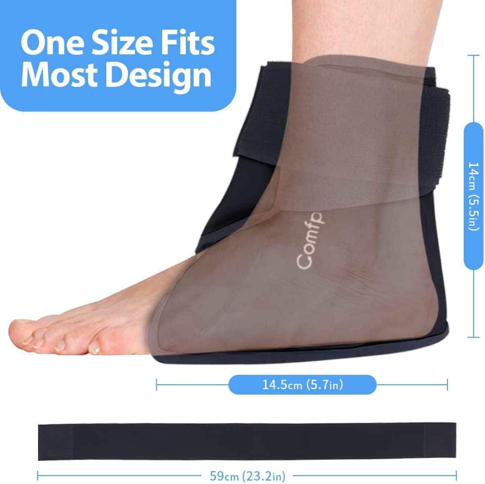 Ankle Ice Pack Wrap Heel Ice Pack for Pain Relief, Hot Cold Therapy Cold Pack for Plantar Fasciitis, Achilles Tendonitis, Ankle Sprain, Foot Pain, 2Packs