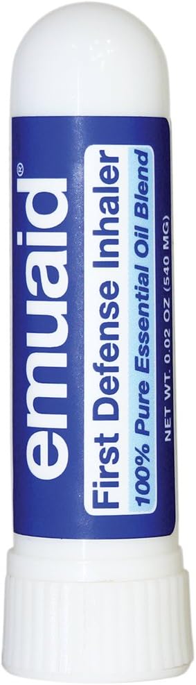 emuaid First Defense Nasal Inhaler Stick – Natural Essential Oil Nasal Stick for Clear Breathing, Focus, Nasal Health, Seasonal Wellness, and Airway Comfort