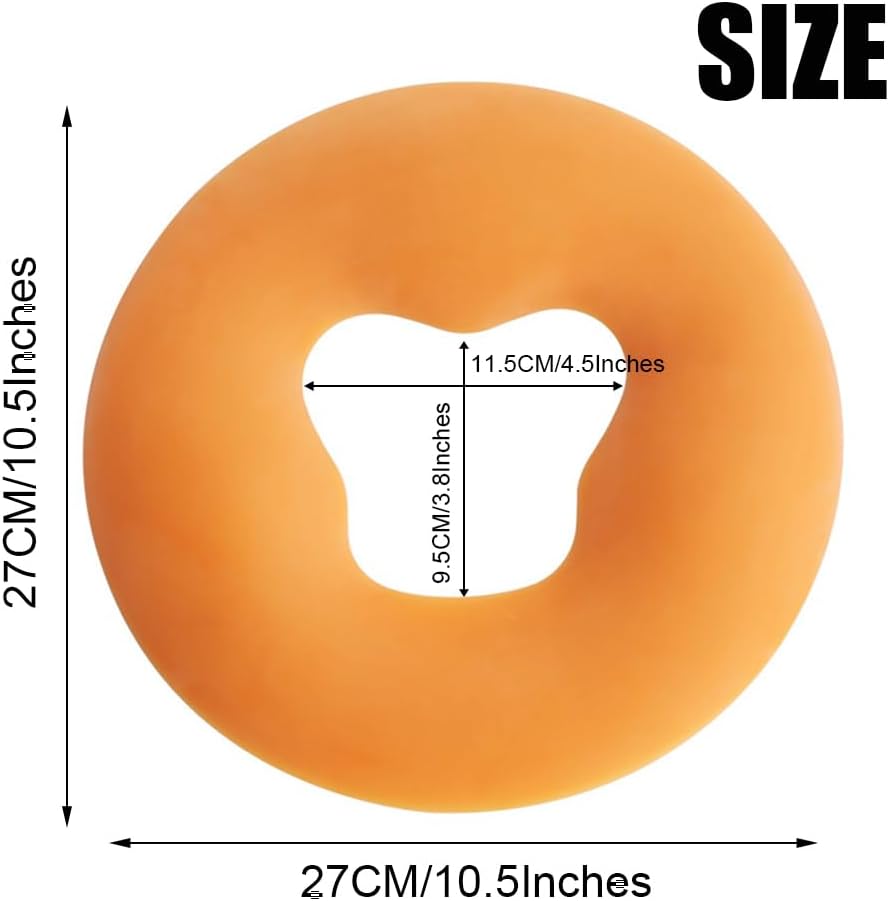 Silicone Face Massage Pillow,SPA Beauty Face Relax Headrest,Salon Skin Care Soft Overlay Travel Head Support,Yellow