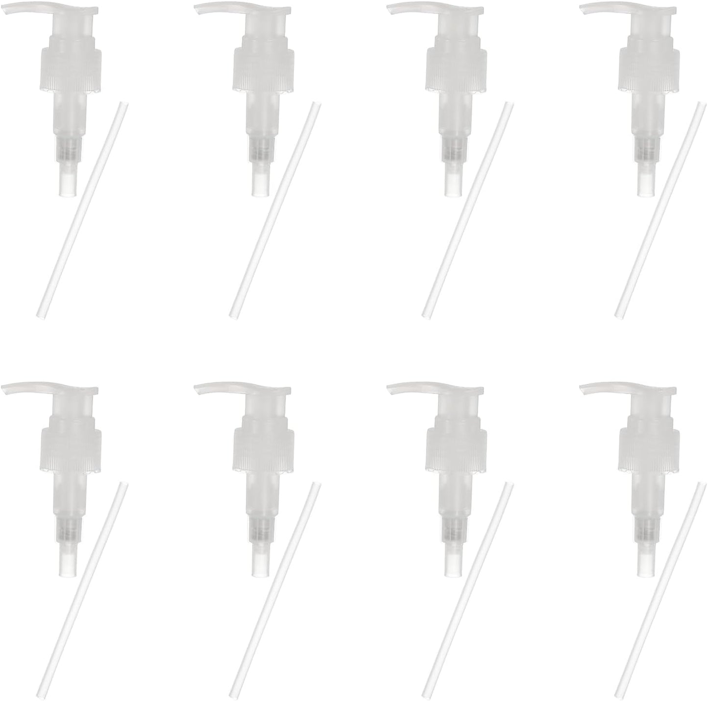 uxcell 8 Pcs Soap Dispenser Pump Heads Soap Dispensers Top Pumps Replacement Switch Pumphead for Standard 24/412 Neck Size Lotion Shampoo Bottle, Transparent