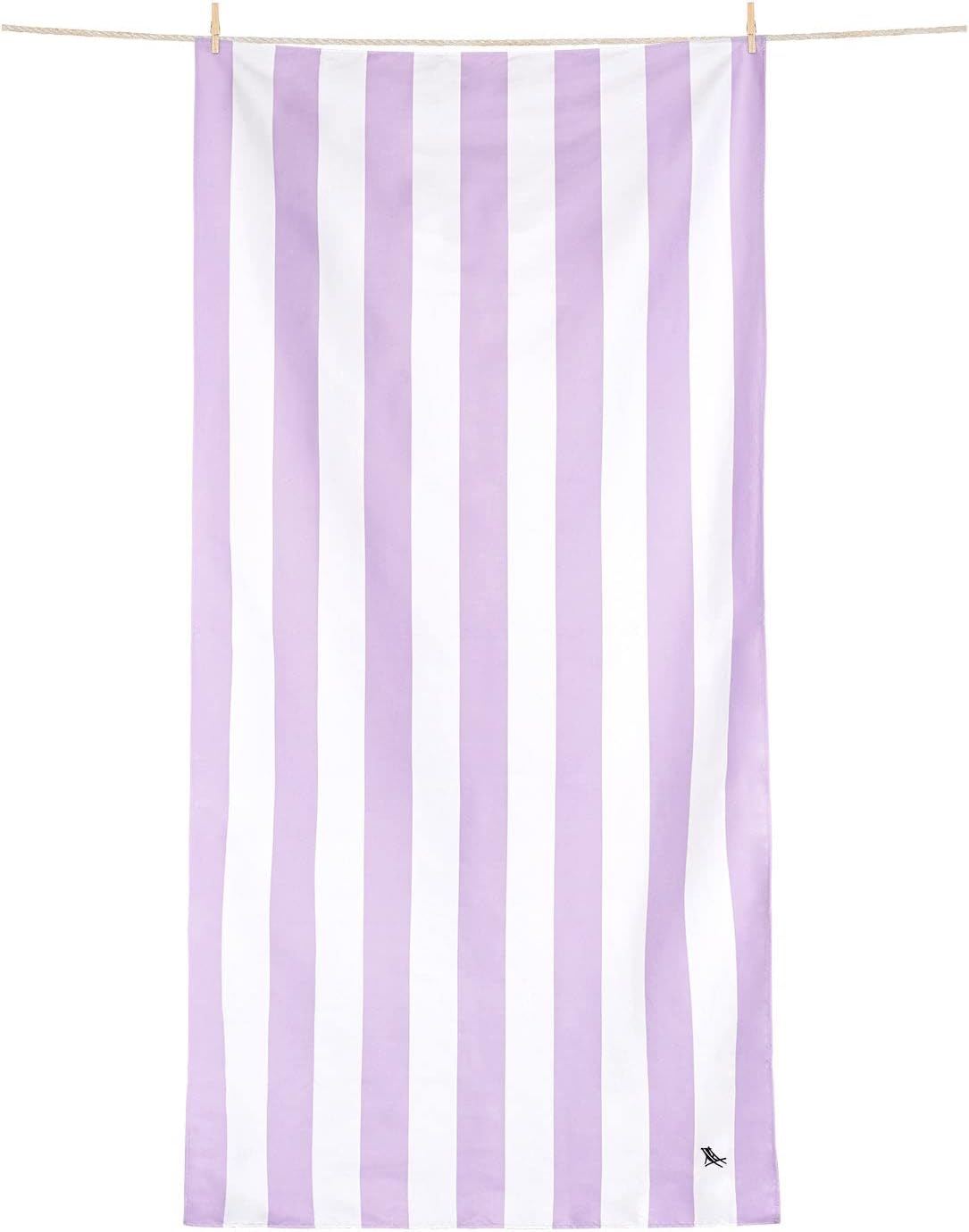 Dock & Bay Beach Towel - Quick Dry, Sand Free - Compact, Lightweight - 100% Recycled - Includes Bag - Cabana Light - Lombok Lilac - Large (160x90cm, 63x35)