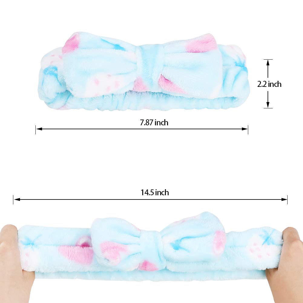 Stocking Stuffers for Teen Girls, 8 Pack Bow Spa Skincare Headband for Washing Face, Christmas Gifts Spa Party Favors Bulk Gifts for Teens Girls