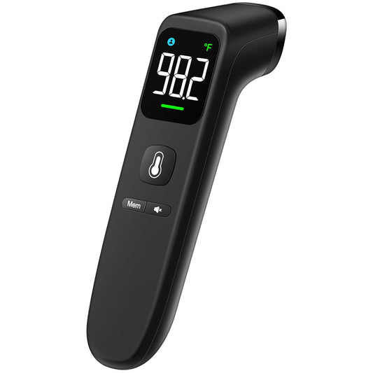 No-Touch Thermometer for Adults and Kids - Digital Forehead Thermometer with High Accuracy, Ultra Clear LEDScreen and Fever Alarm